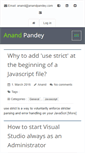 Mobile Screenshot of anandpandey.com